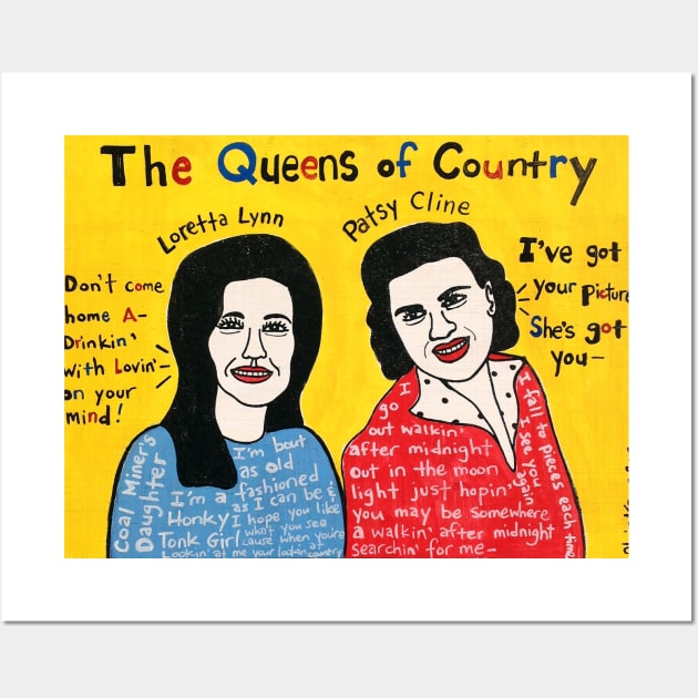 Queens of Country Wall Art by krusefolkart